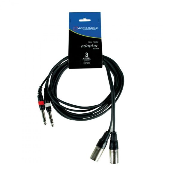Accu-Cable 1611000033-2x XLR - 2x Jack sztereó 3m