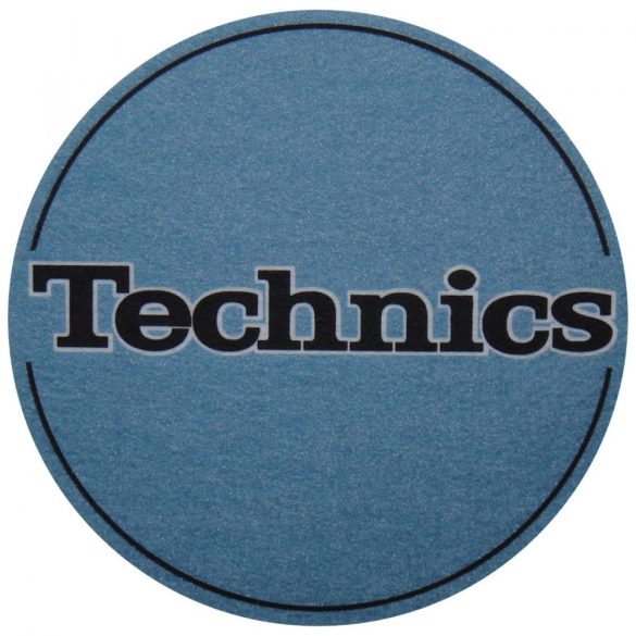 Slipmat Factory TECHNICS logo metál kék alapon fekete
