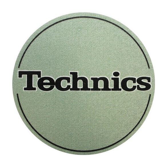 Slipmat Factory TECHNICS logo metál zöld alapon fekete