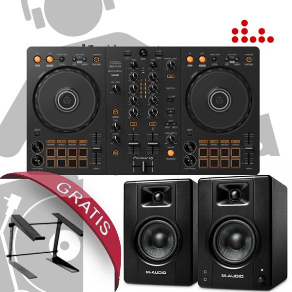 Pioneer DJ DDJ-FLX4 és M-Audio BX3 DJ szett
