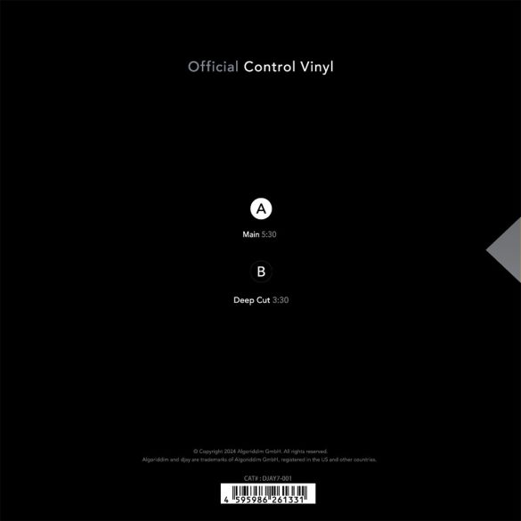 Algoriddim djay PRO AI 7" Control Vinyl (Single, Black)
