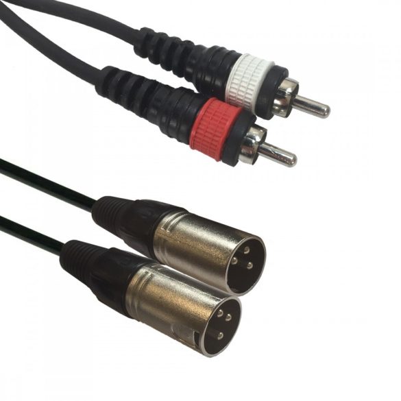 Accu-Cable 1611000029 XLR-RCA 1,5m Szerelt Jelkábel