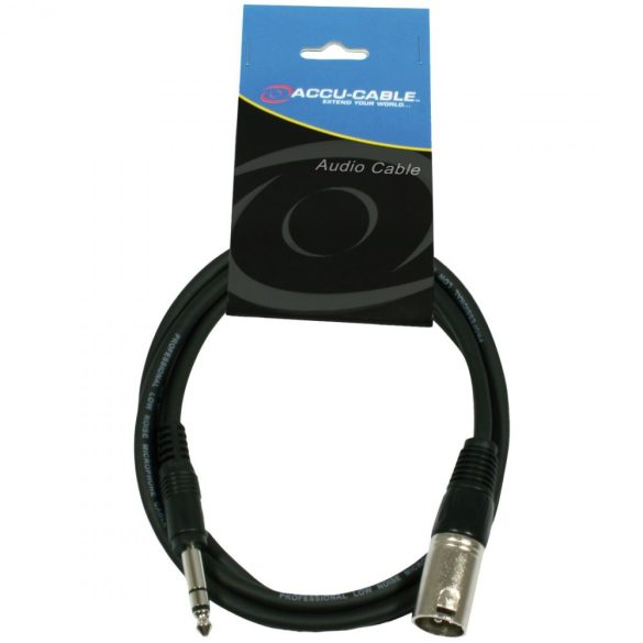 Accu-Cable 1611000048 Jack-XLR 3m Szerelt Jelkábel