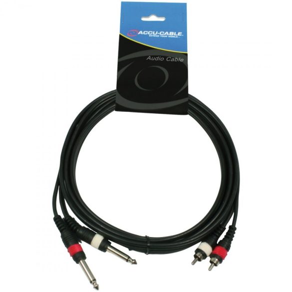 Accu-Cable 1611000049 2x RCA-2x Jack 1,5m Szerelt Jelkábel