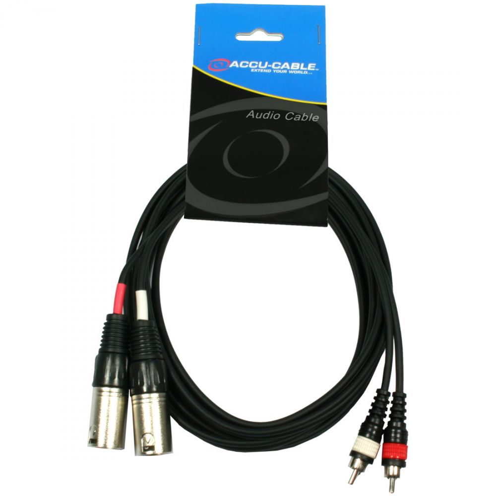 Image of Accu-Cable 1611000035 XLR-RCA 5m Szerelt Jelkábel