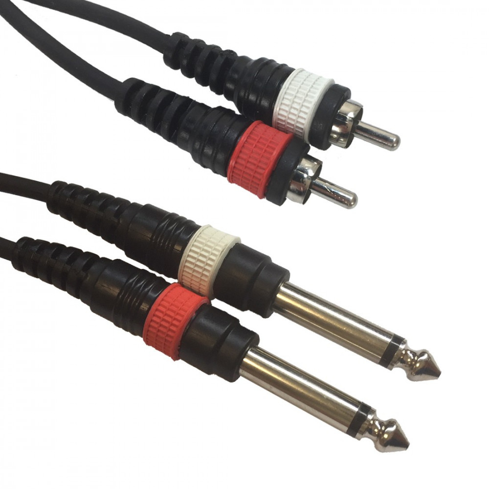 Image of Accu-Cable 1611000049 2x RCA-2x Jack 1,5m Szerelt Jelkábel